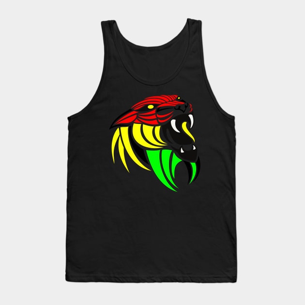 Tribal Reggae Lion Tank Top by ddtk